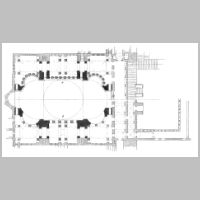 Hagia Sophia, a) Plan of the gallery (upper half) b) Plan of the ground floor (lower half), Wikipedia.jpg